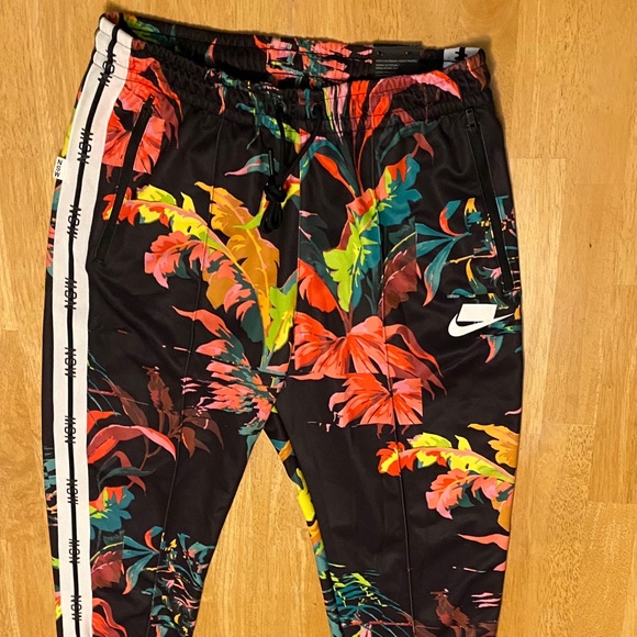 nike floral track pants